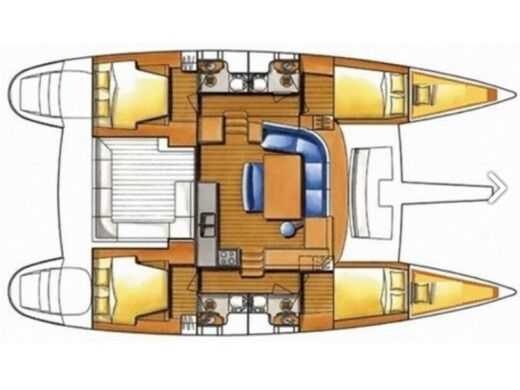 Catamaran Lagoon Lagoon 400 Boat layout