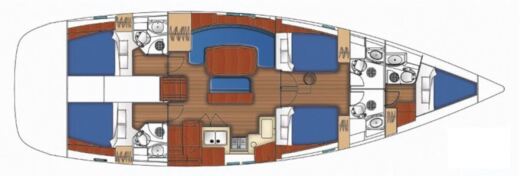 Sailboat Beneteau Oceanis Clipper 52.3 Boat layout