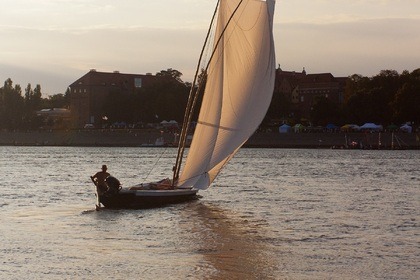 Charter Motorboat Traditional wooden boat Vistula river Warsaw