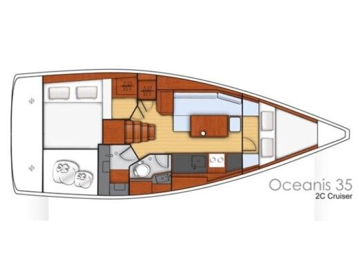Sailboat  Oceanis 35 boat plan