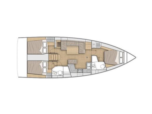 Sailboat  Oceanis 40.1 Boat layout