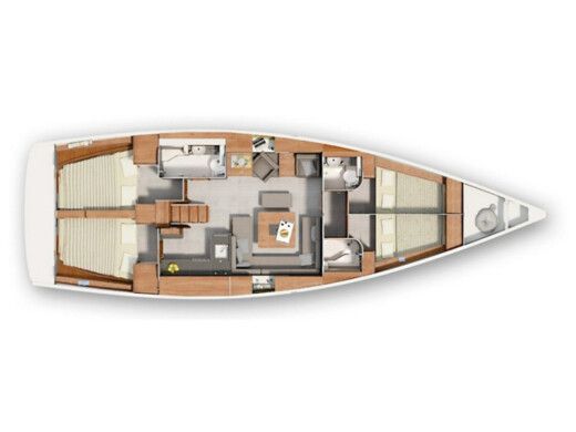 Sailboat HANSE 455 Plano del barco