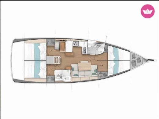 Sailboat Jeanneau Sun odyssey 440 boat plan