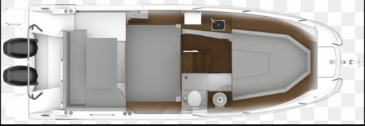 Motorboat Beneteau Flyer 9 boat plan