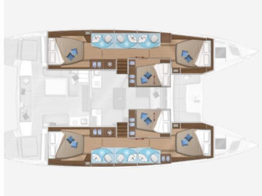Catamaran  Lagoon 50  Boat layout
