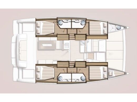 Catamaran  Bali 4.2 Boot Grundriss