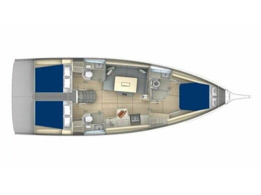 Sailboat  Dufour 41 Boot Grundriss