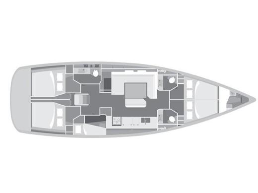 Sailboat Jeanneau Sun Odyssey 509 Boat layout