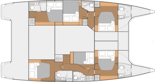 Catamaran Fountaine Pajot Saba 50 boat plan