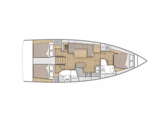 Sailboat  Oceanis 40.1  Boat design plan