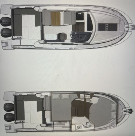 Motorboat Beneteau Antares boat plan