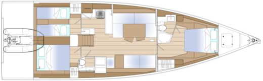 Sailboat Solaris 50 Boot Grundriss