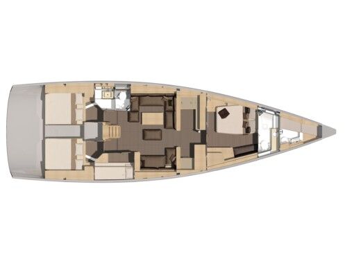 Sailboat DUFOUR 56 Exclusive Plan du bateau