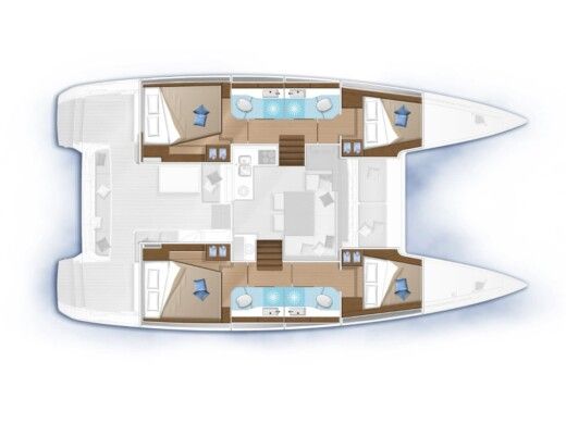 Catamaran  Lagoon 40 Boat design plan