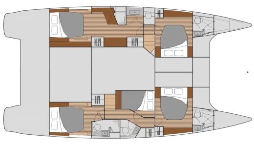 Catamaran Fountaine Pajot Saba 50 boat plan