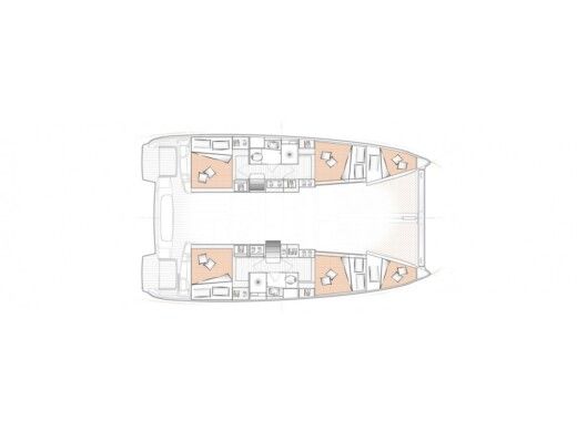 Catamaran  Excess 11 Boot Grundriss