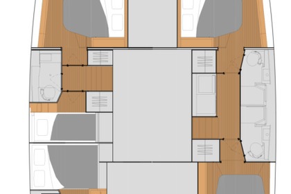 Ενοικίαση Καταμαράν Fountaine Pajot Fountaine Pajot Tanna 47 - 5 + 1 cab. Tunas do Paraná