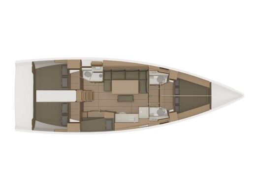 Sailboat DUFOUR 460 Grand Large Planimetria della barca
