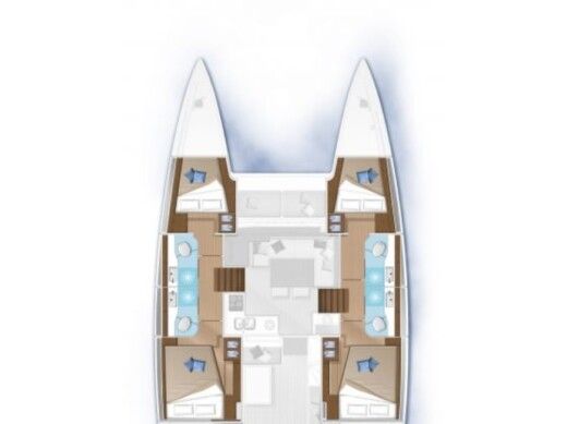 Catamaran Lagoon Lagoon 40 Plattegrond van de boot