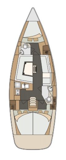 Sailboat ELAN 40 Impression Plattegrond van de boot