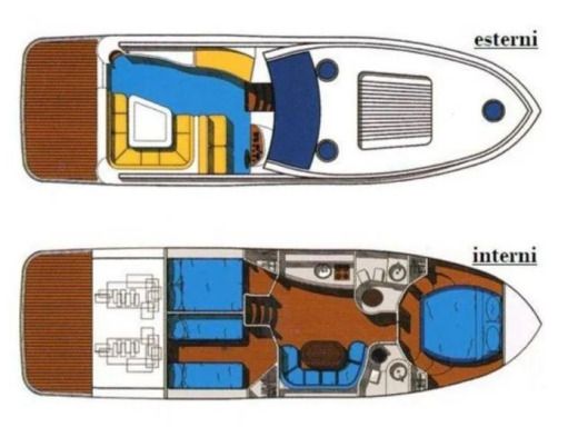 Motor Yacht Rizzardi 48 IN Planimetria della barca