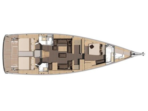 Sailboat  Dufour 560 Grand Large Boat layout