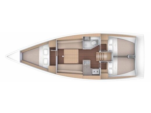 Sailboat Dufour 360 Grand Large boat plan