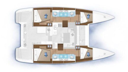 Catamaran Lagoon 40 Boot Grundriss