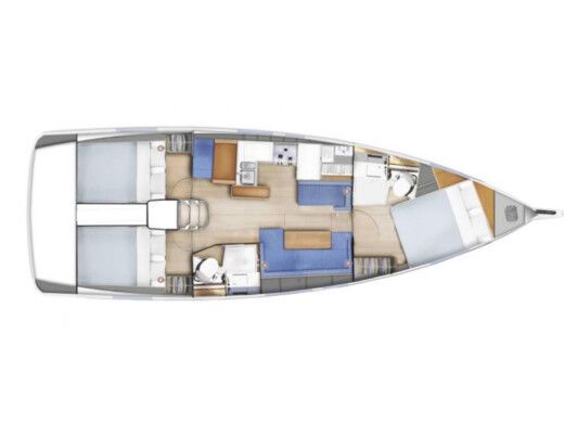 Sailboat  Sun Odyssey 410 Plan du bateau