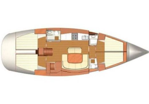 Sailboat Dufour Dufour 455 Plattegrond van de boot