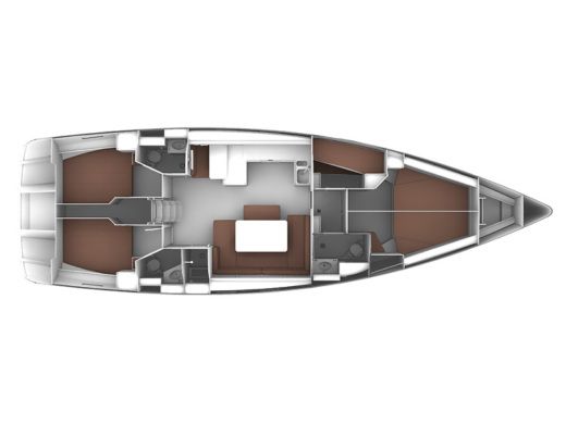 Sailboat BAVARIA CRUISER 51 Boot Grundriss