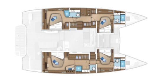 Catamaran Lagoon 450F Plan du bateau