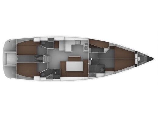 Sailboat  Bavaria 51 Cruiser Boat layout