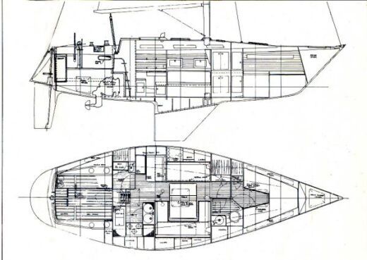 Sailboat Wauquiez Prétorien Plan du bateau