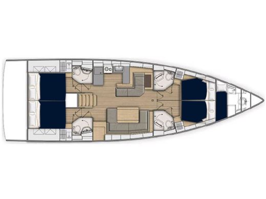 Sailboat  Sunsail 52.4 boat plan