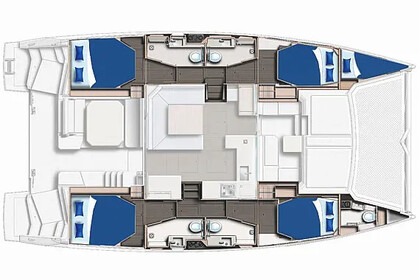Hire Catamaran  Sunsail 454L Mahé