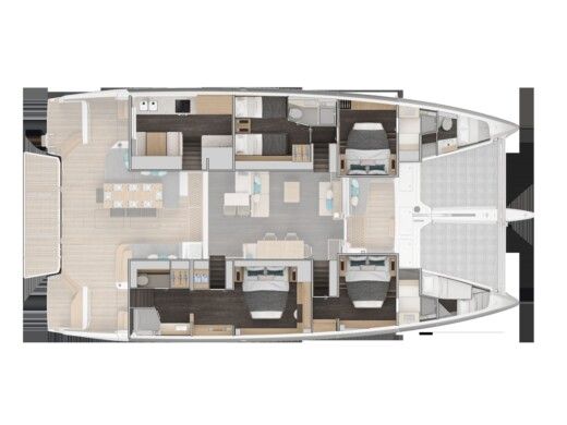 Catamaran  Lagoon 60 boat plan