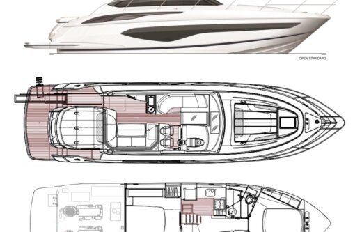 Motor Yacht Princess V50 boat plan