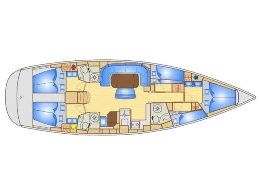 Sailboat  Bavaria Cruiser 50 boat plan