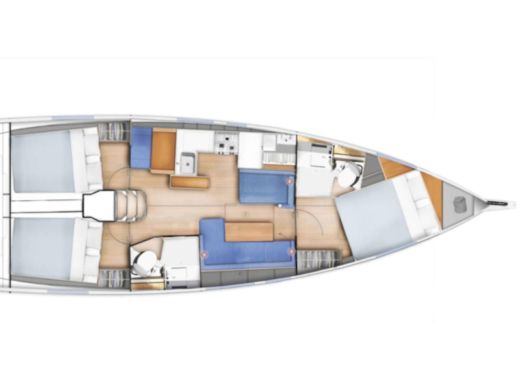Sailboat Jeanneau Sun Odyssey 410 boat plan