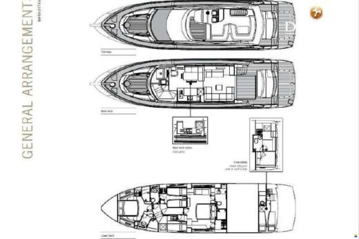 Motor Yacht Sunseeker Manhattan 63 Boat design plan