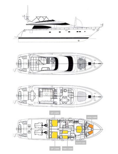 Motor Yacht Maiora 30 boat plan