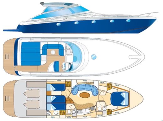 Motorboat Baia Flash 48 boat plan