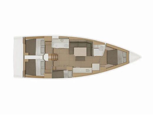 Sailboat  Dufour 430 Grand Large Plan du bateau
