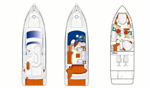 Motorboat Azimut Azimut 50 Fly Plan du bateau