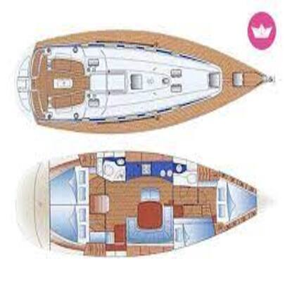 Sailboat Bavaria 44 cruiser Plan du bateau