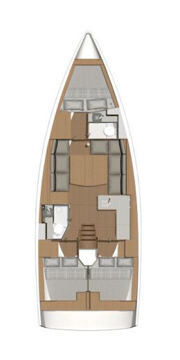 Sailboat Dufour 390 Grand Large Plan du bateau