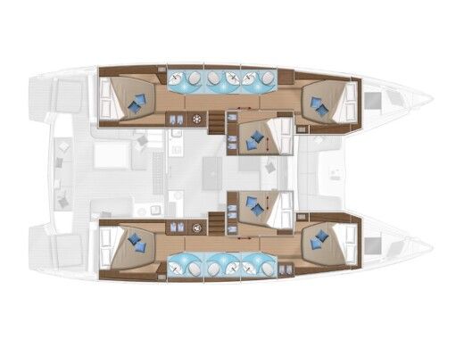 Catamaran  Lagoon 50 boat plan