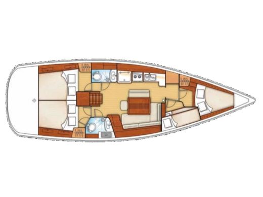 Sailboat BENETEAU Oceanis 43 BS boat plan