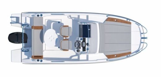 Motorboat Beneteau Flyer 6 sundeck Plattegrond van de boot